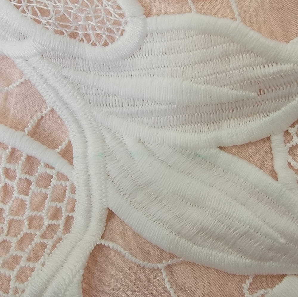 NWT Lovers + Friends | White & Pale Pink Lace Overlay Tank Dress Size Small - Picture 6 of 6